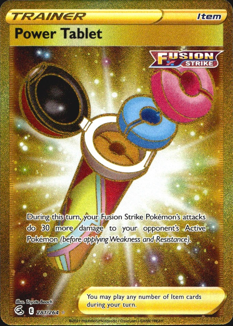 Power Tablet 281/264 Secret Rare Fusion Strike Pokemon Near Mint