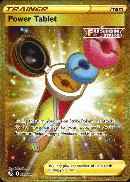 Power Tablet 281/264 Secret Rare Fusion Strike Pokemon Near Mint