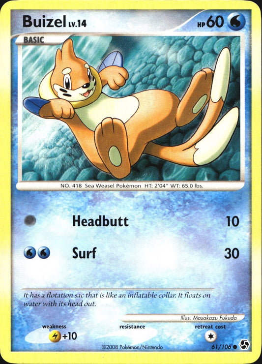Buizel 61/106 Common Great Encounters Pokemon Near Mint