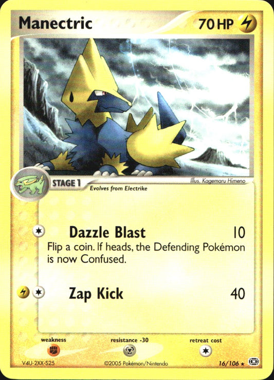 Manectric 16/106 Rare Emerald Pokemon Near Mint