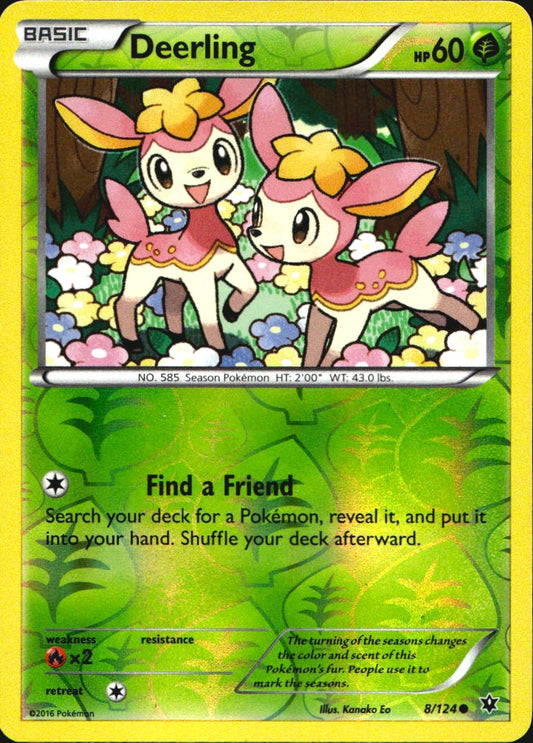 Deerling 8/124 Common Fates Collide Pokemon Reverse Holo Near Mint