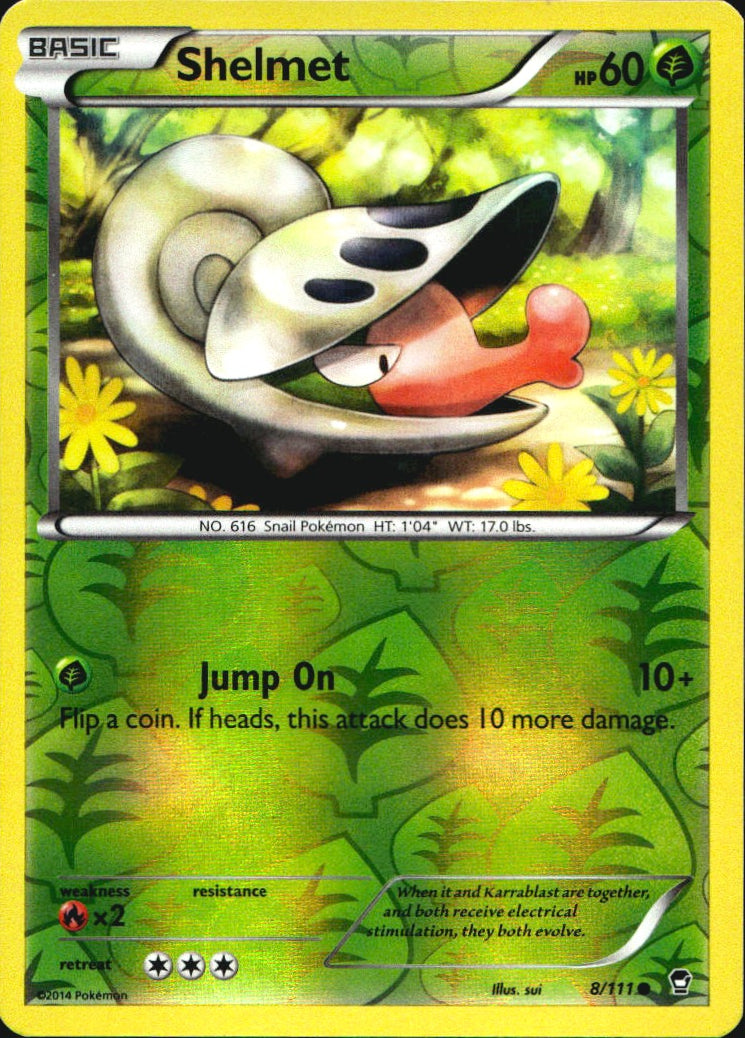 Shelmet 8/111 Common Furious Fists Pokemon Reverse Holo Near Mint