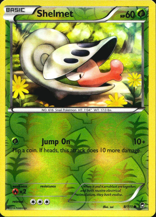 Shelmet 8/111 Common Furious Fists Pokemon Reverse Holo Near Mint