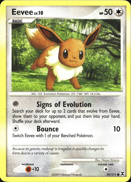 Eevee 59/111 Common Rising Rivals Pokemon Near Mint
