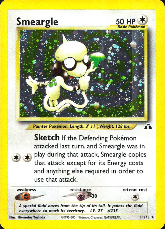 Smeargle 11/75 Holo Rare Neo Discovery Pokemon Near Mint