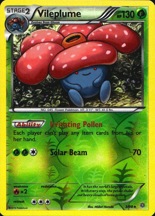 Vileplume 3/98 Rare Ancient Origins Pokemon Reverse Holo Near Mint