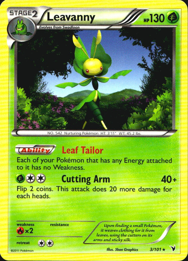 Leavanny 3/101 Holo Rare Noble Victories Pokemon Near Mint