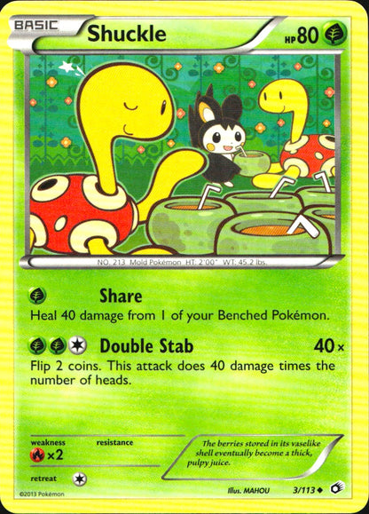 Shuckle 3/113 Uncommon Legendary Treasures Pokemon Near Mint