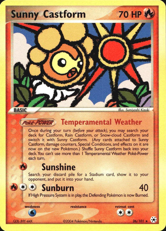Sunny Castform 26/101 Rare Hidden Legends Pokemon Near Mint