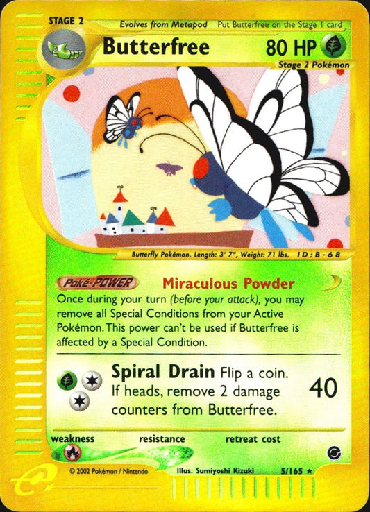 Butterfree 5/165 Expedition Base Set Pokemon Reverse Holo Near Mint