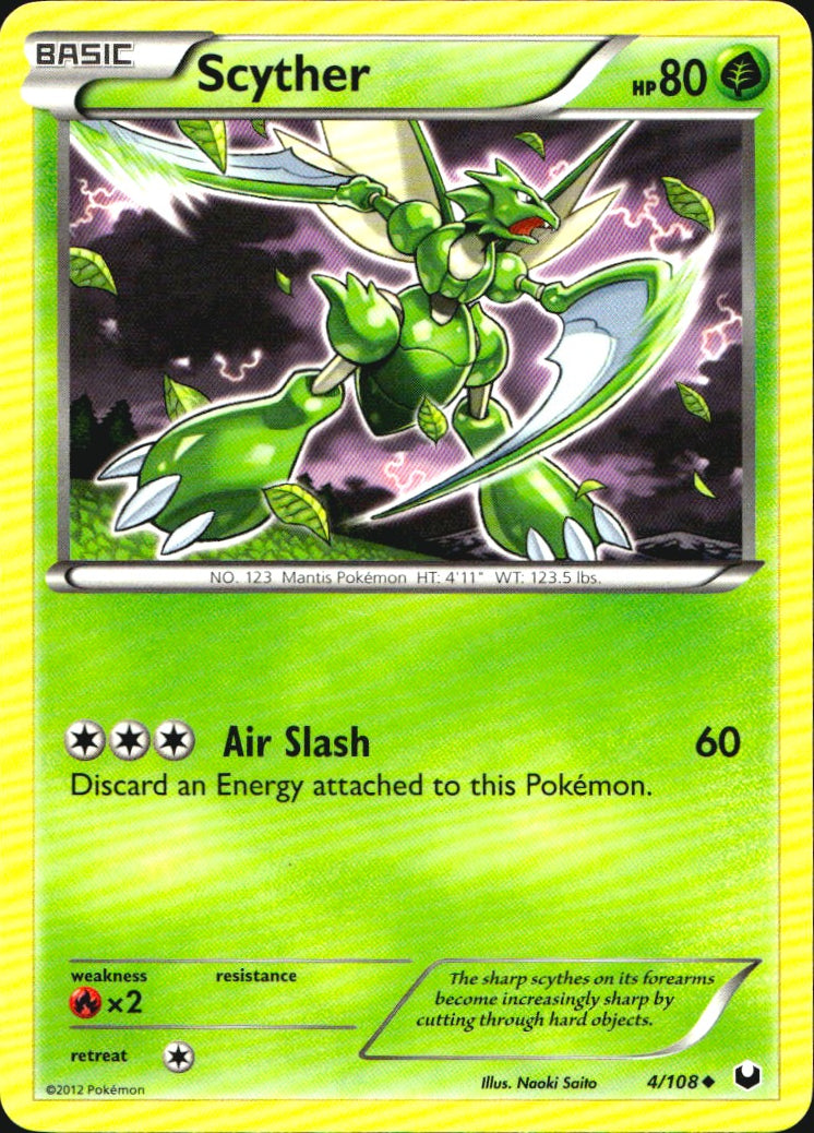 Scyther 4/108 Uncommon Dark Explorers Pokemon Near Mint