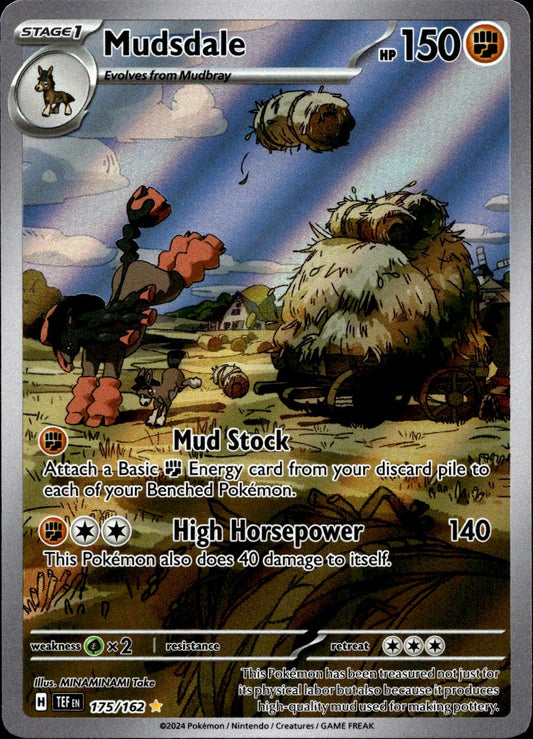 Mudsdale 175/162 Illustration Rare Temporal Forces Pokemon Near Mint