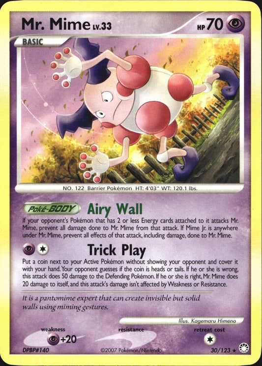 Mr. Mime 30/123 Rare Mysterious Treasures Pokemon Near Mint