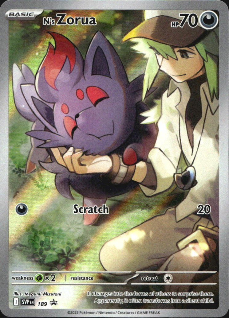 N's Zorua 189 Promo Scarlet & Violet Pokemon Near Mint
