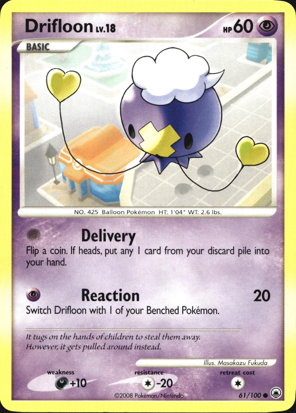 Drifloon 61/100 Common Majestic Dawn Pokemon Near Mint