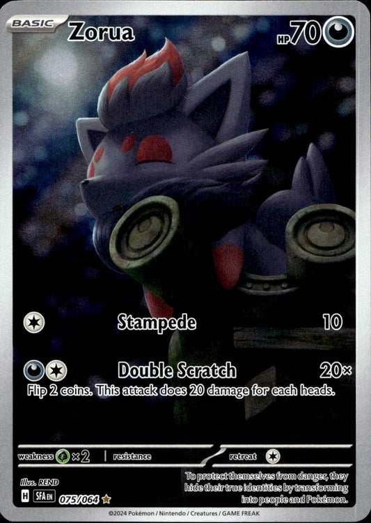 Zorua 75/64 Illustration Rare Shrouded Fable Pokemon Near Mint