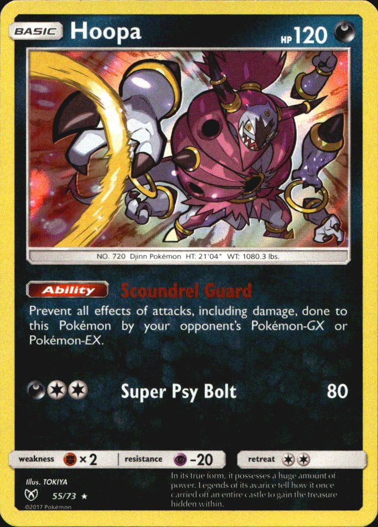 Hoopa 55/73 Holo Rare Shining Legends Pokemon Near Mint