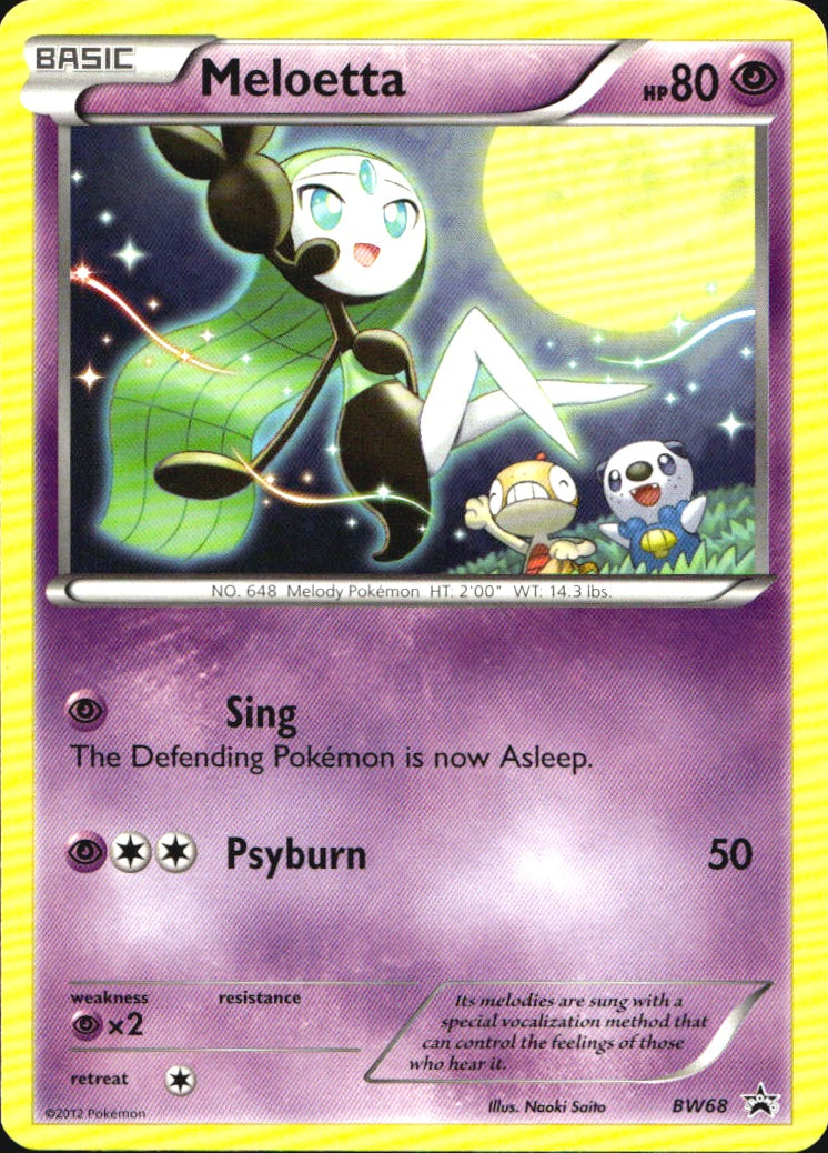Meloetta BW68 Promo BW Black Star Promos Pokemon Near Mint