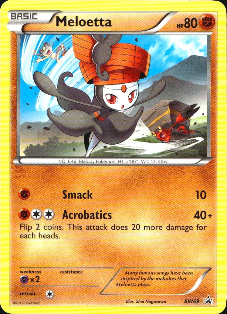 Meloetta BW69 Promo BW Black Star Promos Pokemon Near Mint