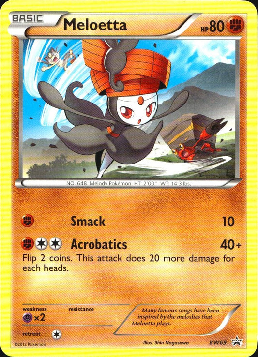 Meloetta BW69 Promo BW Black Star Promos Pokemon Near Mint