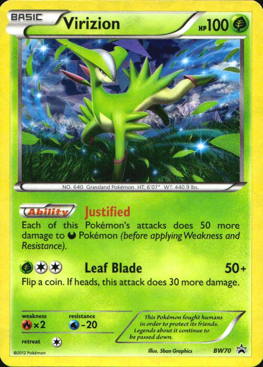 Virizion BW70 Promo BW Black Star Promos Pokemon Near Mint