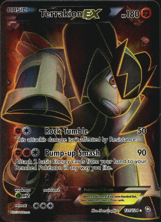 Terrakion EX 121/124 Rare Ultra Dragons Exalted Pokemon Near Mint