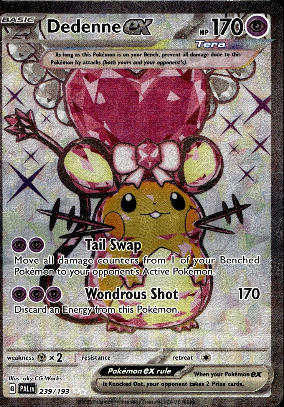 Dedenne ex 239/193 Ultra Rare Paldea Evolved Pokemon Near Mint