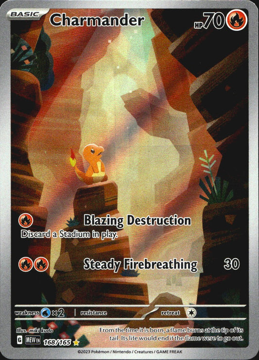 Charmander 168/165 Illustration Rare 151 Pokemon Near Mint