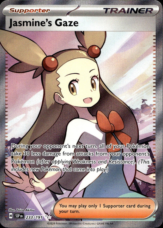 Jasmine's Gaze 233/191 Ultra Rare Surging Sparks Pokemon Near Mint