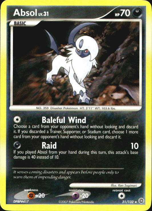 Absol 21/132 Rare Secret Wonders Pokemon Near Mint