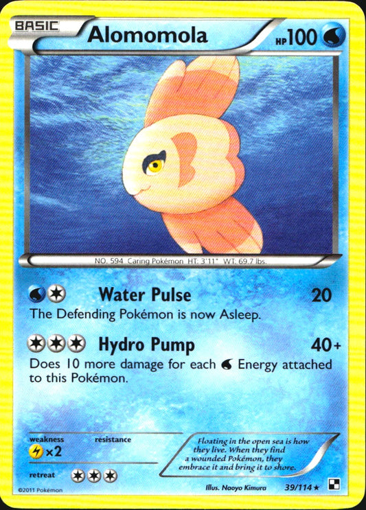 Alomomola 39/114 Rare Black & White Pokemon Near Mint