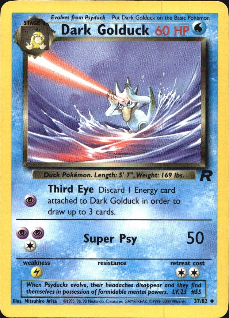 Dark Golduck 37/82 Uncommon Team Rocket Pokemon Near Mint