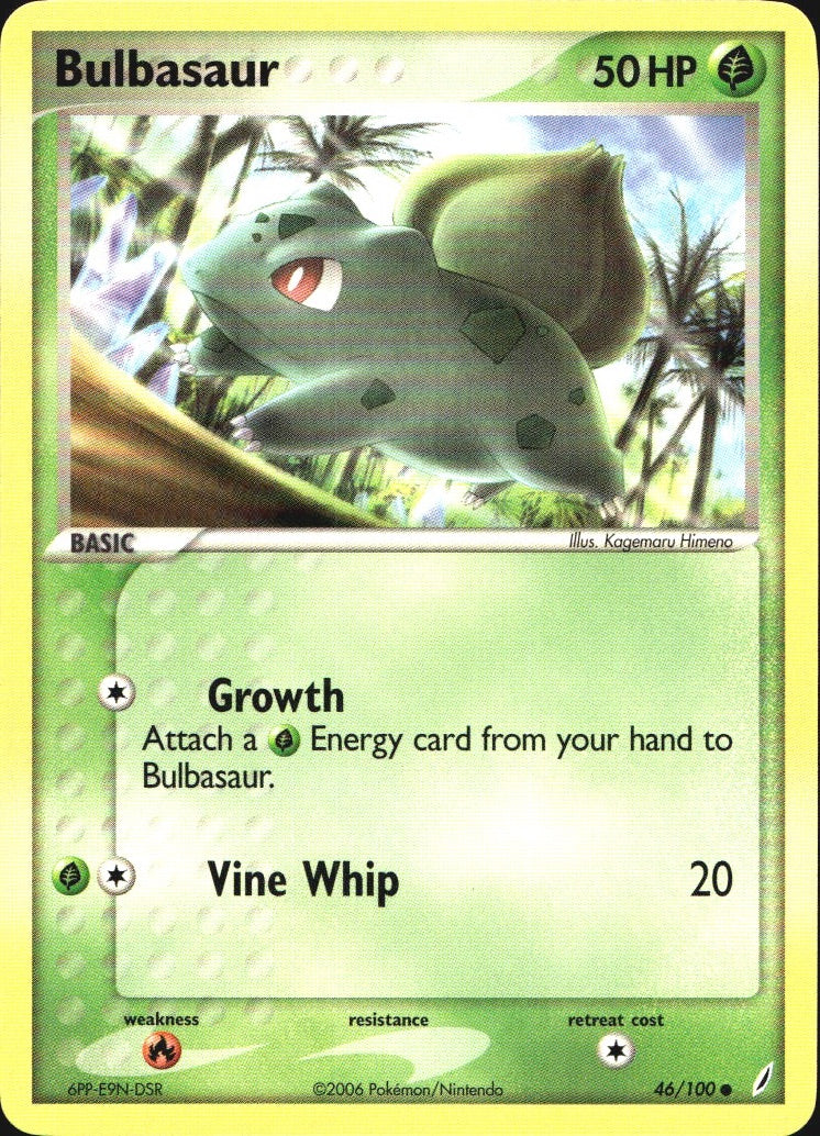 Bulbasaur 46/100 Common Crystal Guardians Pokemon Near Mint