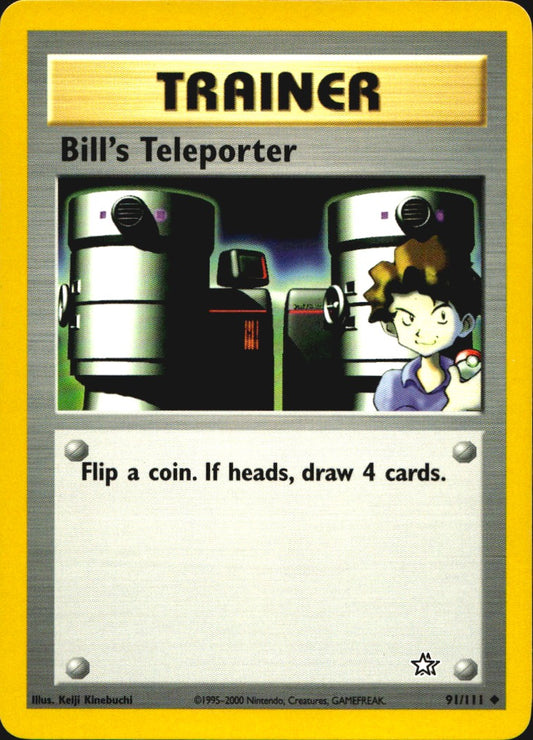 Bill's Teleporter 91/111 Uncommon Neo Genesis Pokemon Near Mint