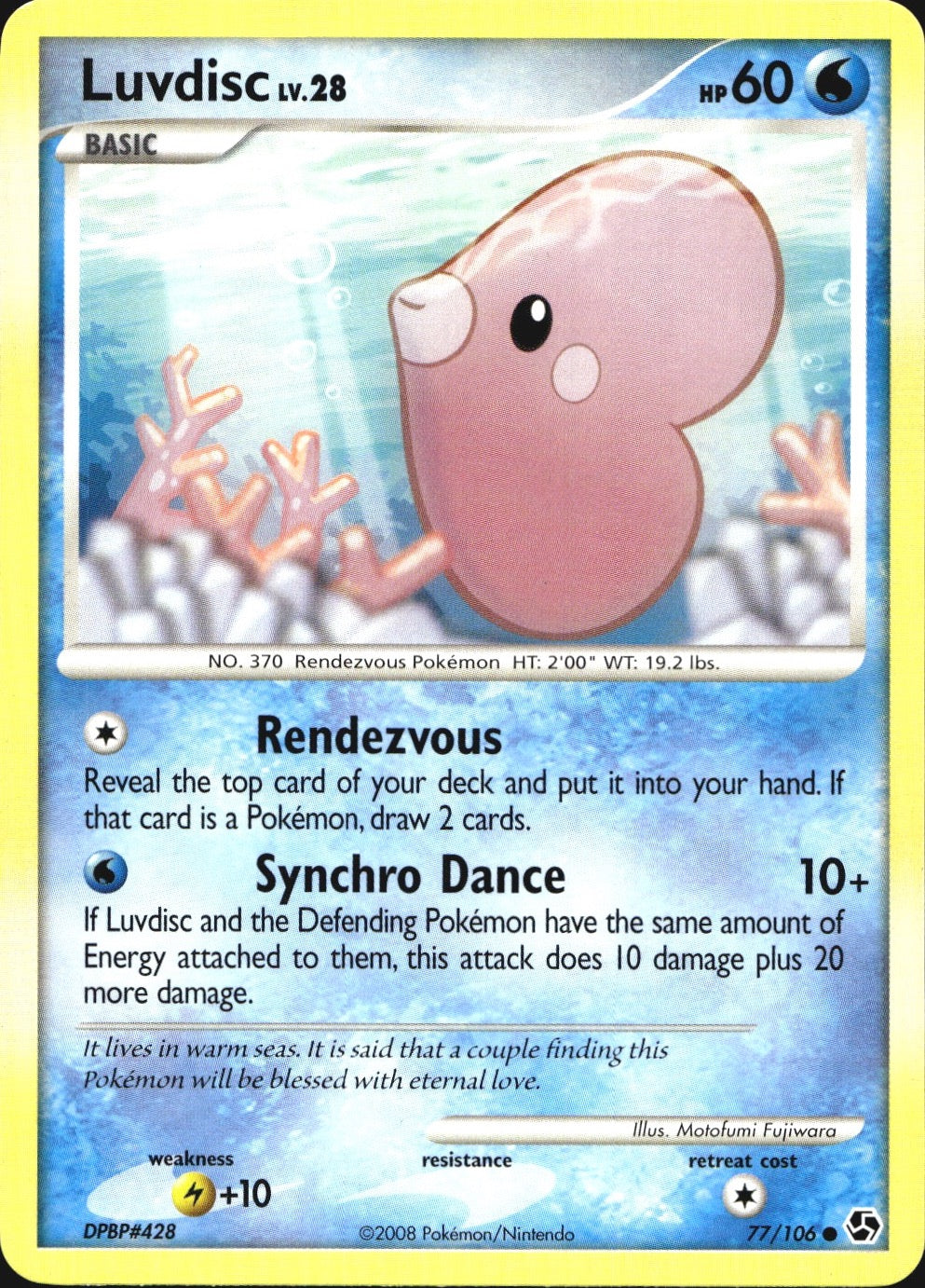 Luvdisc 77/106 Common Great Encounters Pokemon Near Mint