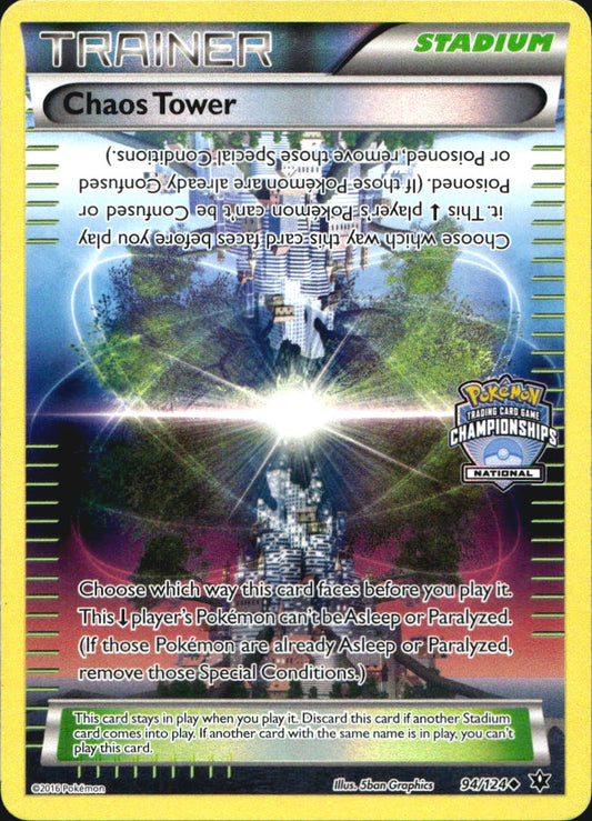 Chaos Tower 94/124 Championship Stamp Uncommon Fates Collide Pokemon Near Mint