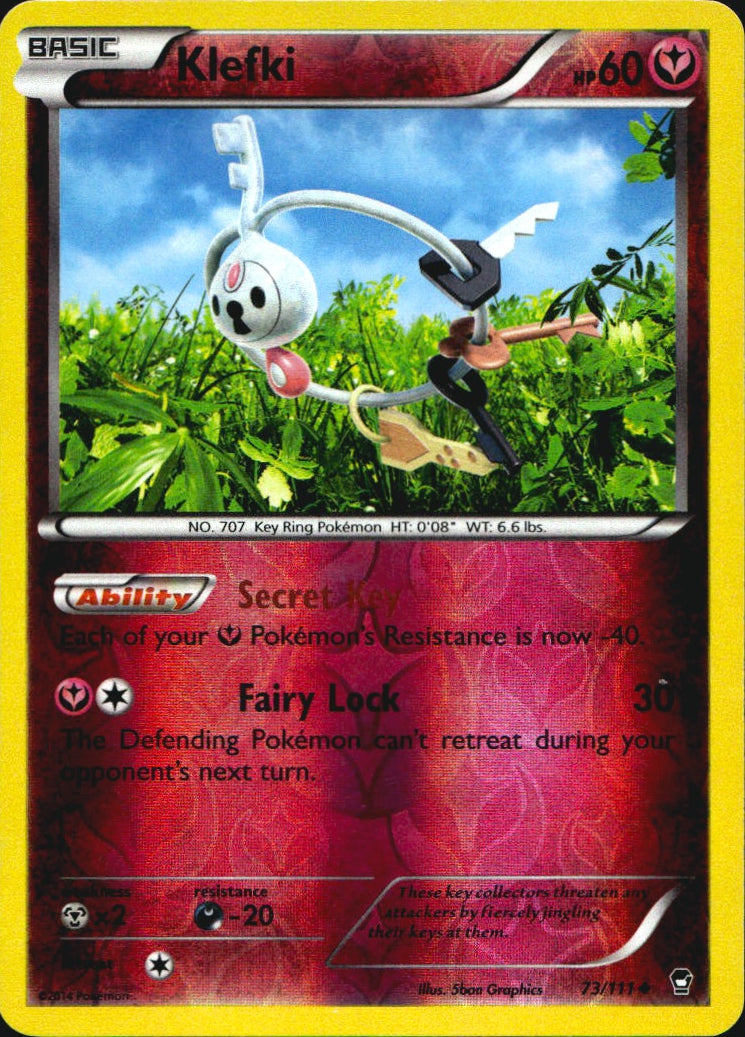 Klefki 73/111 Uncommon Furious Fists Pokemon Reverse Holo Near Mint