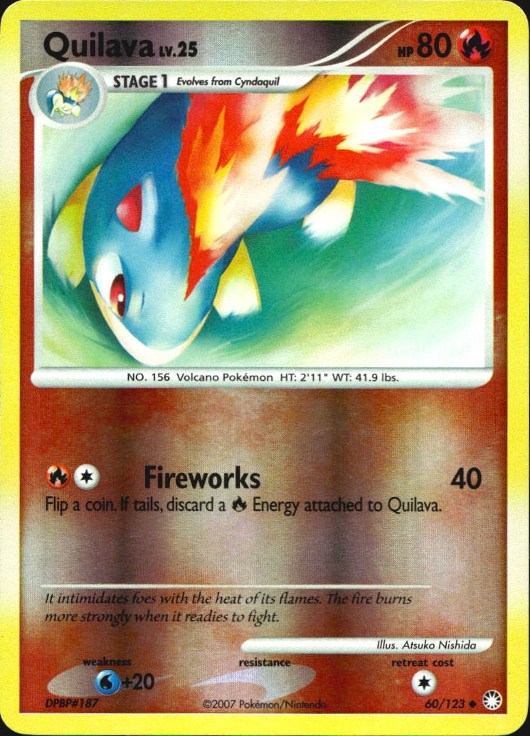 Quilava 60/123 Uncommon Mysterious Treasures Pokemon Reverse Holo Near Mint