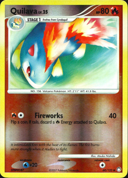 Quilava 60/123 Uncommon Mysterious Treasures Pokemon Reverse Holo Near Mint