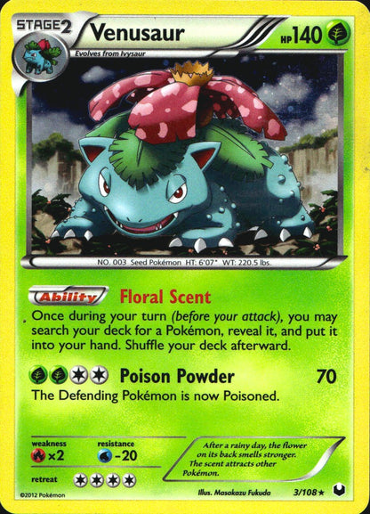 Venusaur 3/108 Cosmos Holo Rare Dark Explorers Pokemon Near Mint