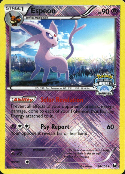 Espeon 048/108 Holofoil Promo League & Championship Cards Pokemon Near Mint