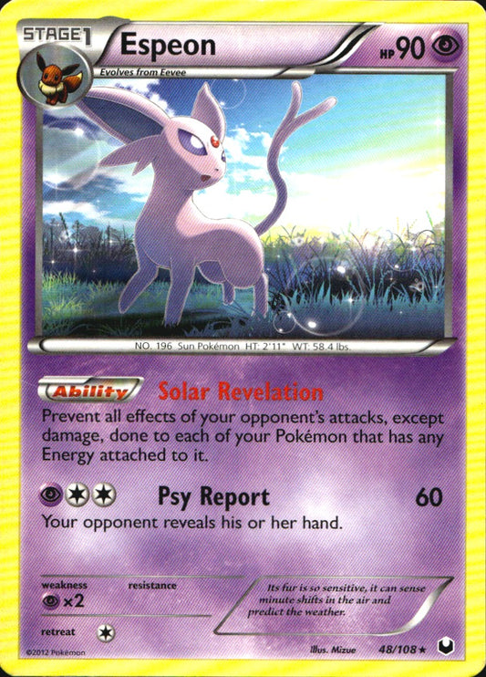 Espeon 48/108 Rare Dark Explorers Pokemon Near Mint