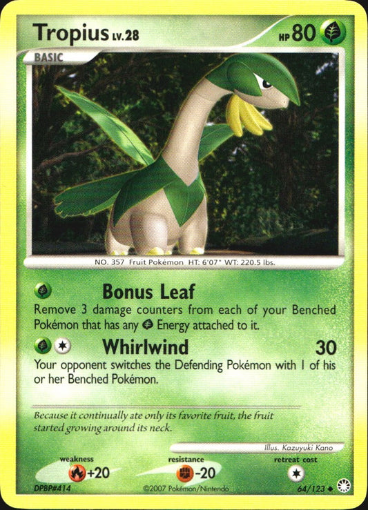 Tropius 64/123 Uncommon Mysterious Treasures Pokemon Near Mint