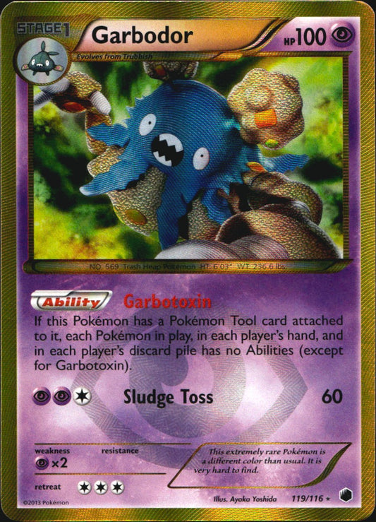 Garbodor 119/116 Secret Rare Plasma Freeze Pokemon Near Mint