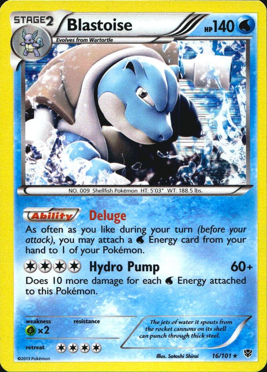 Blastoise 16/101 Holo Rare Plasma Blast Pokemon Near Mint