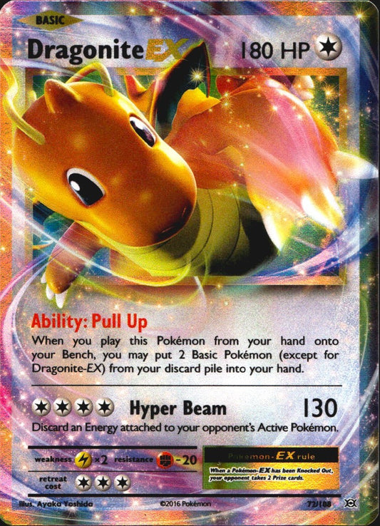 Dragonite EX 72/108 Holo EX Rare Evolutions Pokemon Near Mint