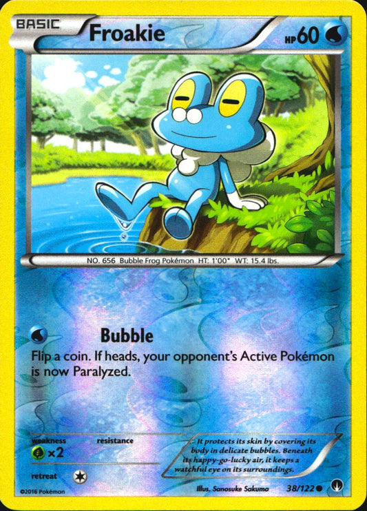 Froakie 38/122 Common BREAKpoint Pokemon Reverse Holo Near Mint
