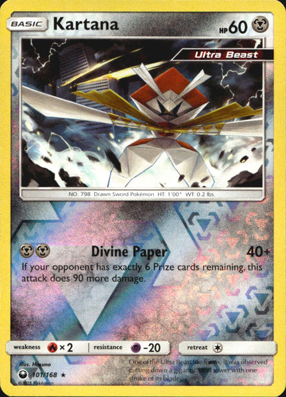 Kartana 101/168 Rare Celestial Storm Pokemon Reverse Holo Near Mint