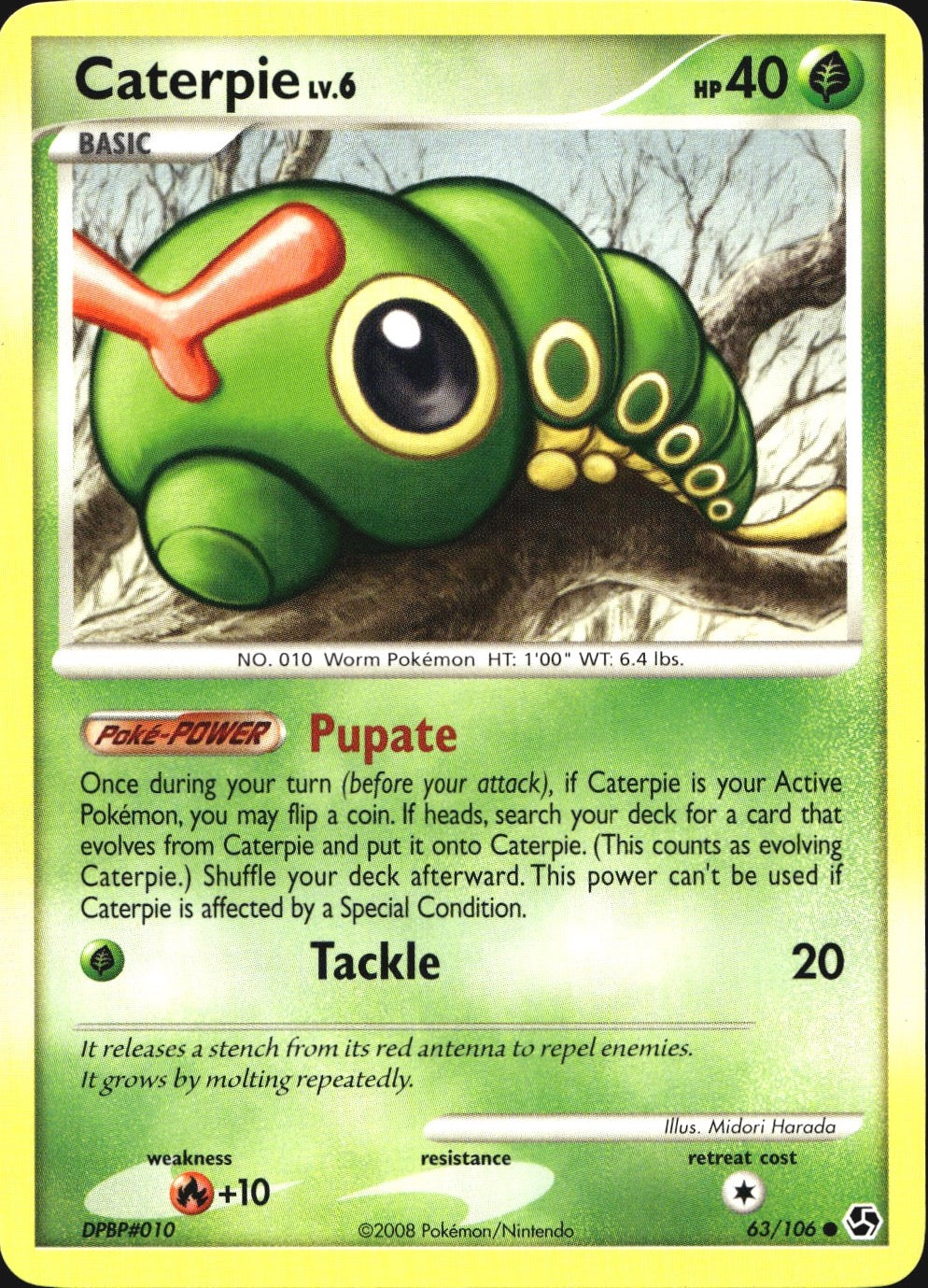 Caterpie 63/106 Common Great Encounters Pokemon Near Mint