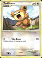 Teddiursa 65/95 Common HGSS Unleashed Pokemon Near Mint